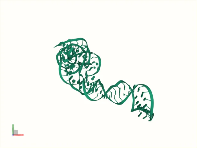 Generated 120-nt RNA structure, matching this interactive viewer